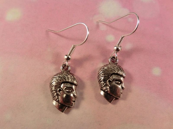 Männerkopf Ohrringe Vintage Optik man heat